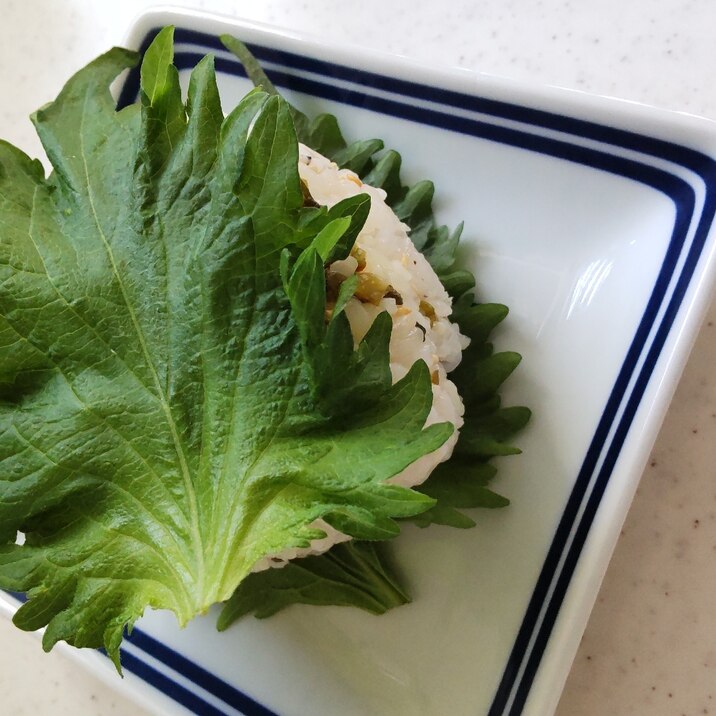 しらすと高菜de大葉のおにぎり☆